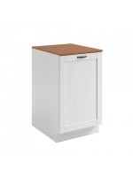 Armário bancada para cozinha com uma porta na cor branco lavado com honey / coleção Alma 